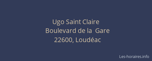 Ugo Saint Claire