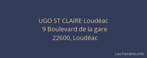 UGO ST CLAIRE Loud&eacute;ac