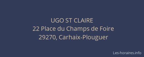 UGO ST CLAIRE