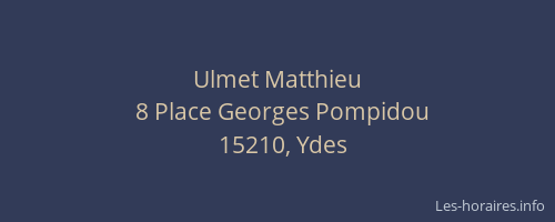 Ulmet Matthieu