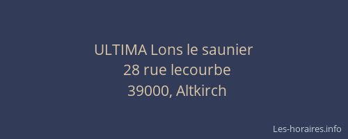 ULTIMA Lons le saunier