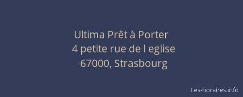 Ultima Prêt à Porter