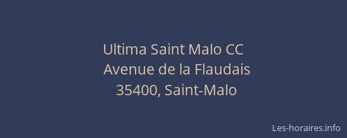 Ultima Saint Malo CC
