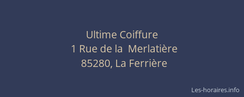 Ultime Coiffure