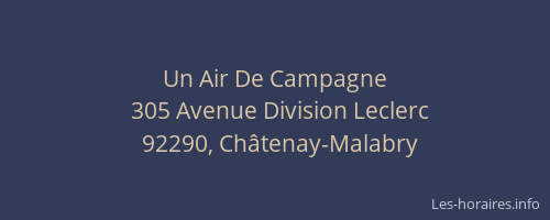 Un Air De Campagne