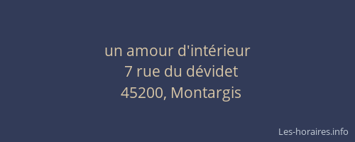 un amour d'int&eacute;rieur