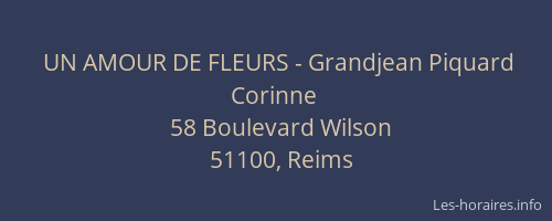 UN AMOUR DE FLEURS - Grandjean Piquard Corinne