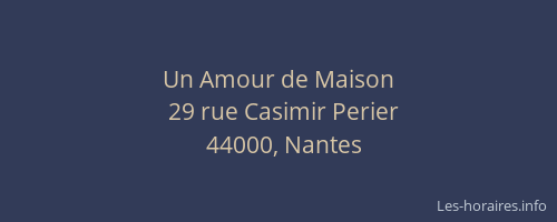 Un Amour de Maison