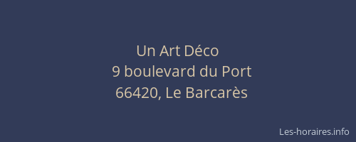 Un Art D&eacute;co