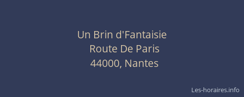 Un Brin d'Fantaisie