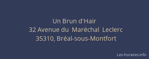 Un Brun d'Hair