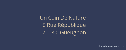 Un Coin De Nature