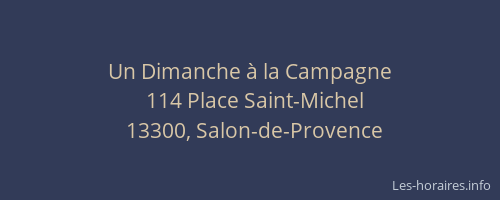 Un Dimanche à la Campagne