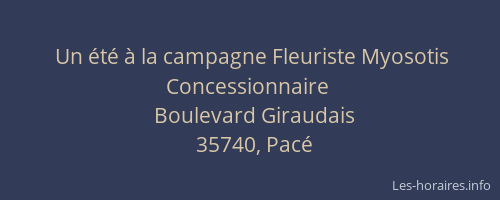 Un été à la campagne Fleuriste Myosotis Concessionnaire