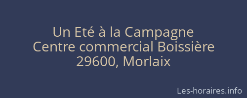 Un Eté à la Campagne