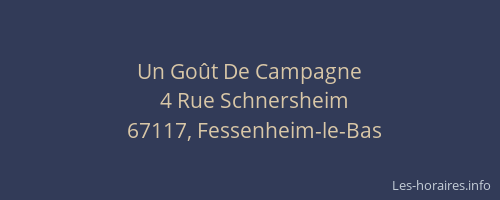Un Goût De Campagne