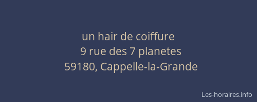 un hair de coiffure