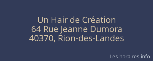 Un Hair de Création