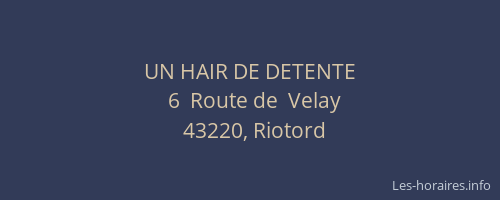 UN HAIR DE DETENTE