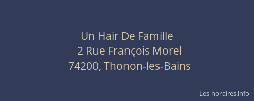 Un Hair De Famille