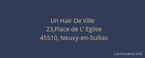 Un Hair De Ville