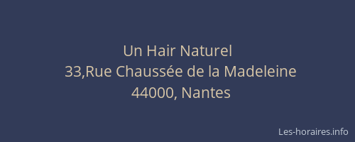 Un Hair Naturel