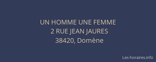 UN HOMME UNE FEMME