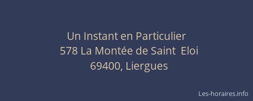 Un Instant en Particulier