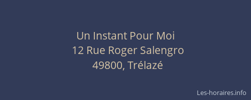 Un Instant Pour Moi