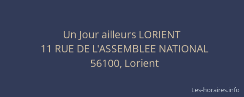 Un Jour ailleurs LORIENT