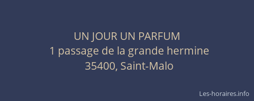 UN JOUR UN PARFUM