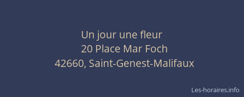 Un jour une fleur