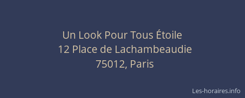 Un Look Pour Tous Étoile