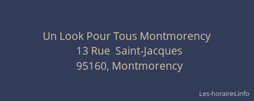 Un Look Pour Tous Montmorency