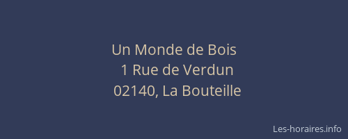 Un Monde de Bois