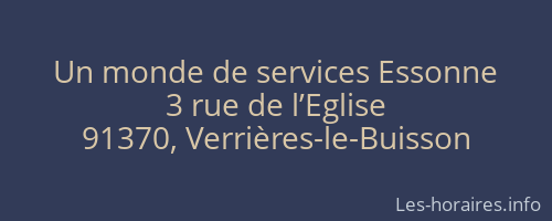 Un monde de services Essonne