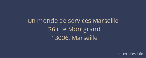 Un monde de services Marseille
