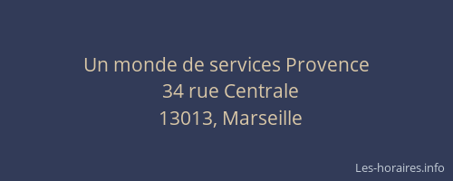 Un monde de services Provence