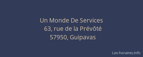 Un Monde De Services