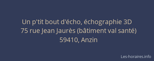 Un p'tit bout d'écho, échographie 3D