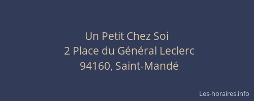 Un Petit Chez Soi
