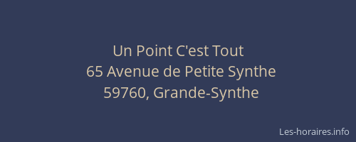 Un Point C'est Tout