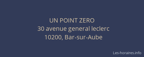 UN POINT ZERO