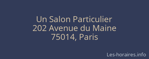 Un Salon Particulier