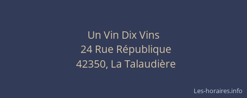 Un Vin Dix Vins