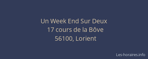 Un Week End Sur Deux