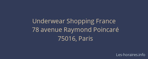 Underwear Shopping France
