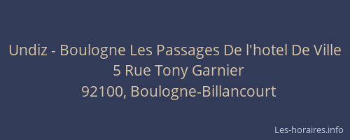 Undiz - Boulogne Les Passages De l'hotel De Ville