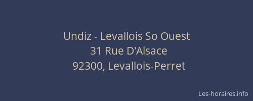 Undiz - Levallois So Ouest