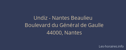 Undiz - Nantes Beaulieu